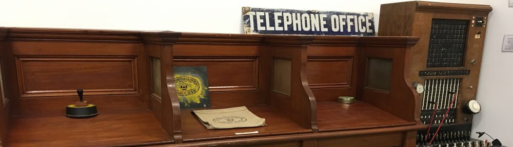 Old telephone exchange desk, West Wyalong Museum